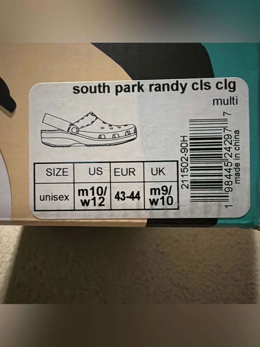 Crocs Men’s 10 Womens 12 x South Park Randy Classic Clogs Slip Ons Sandals Shoes